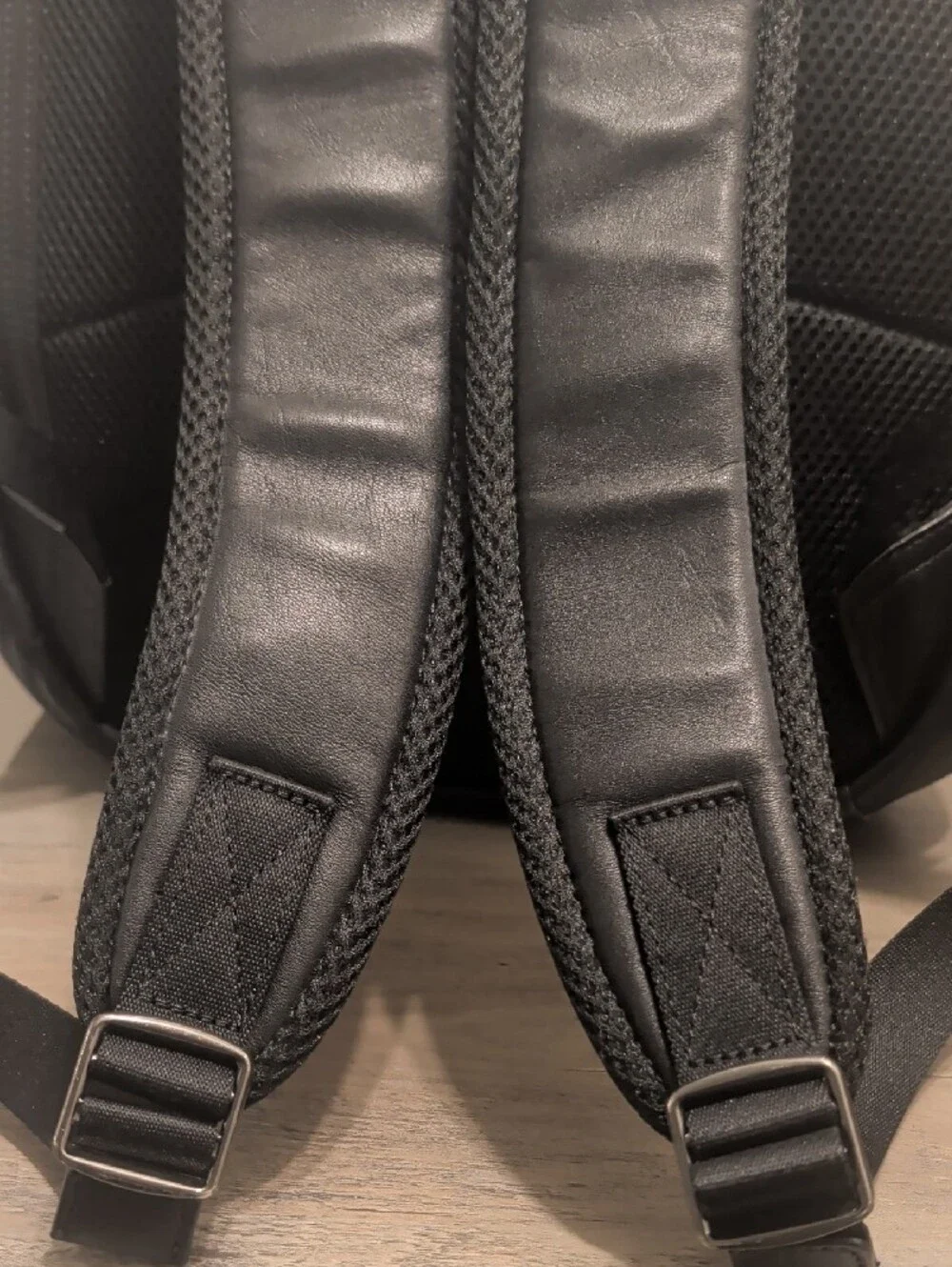 Men's Black Leather Coach Backpack - Sleek Everyday Carry